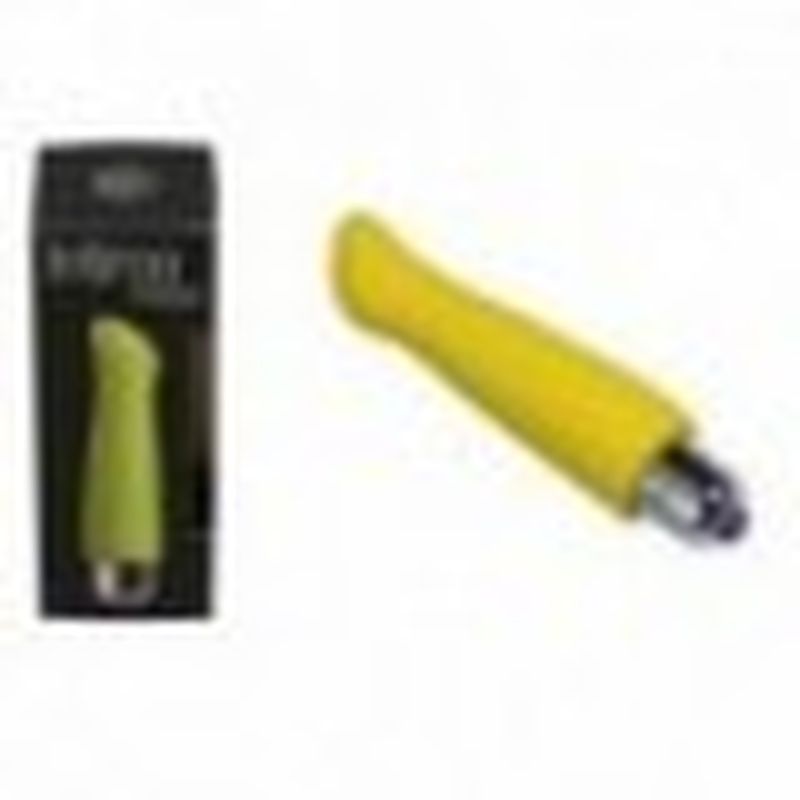 VIBRADOR INTIMO PLACER 4 veloc., 11 cm. AMARILLO