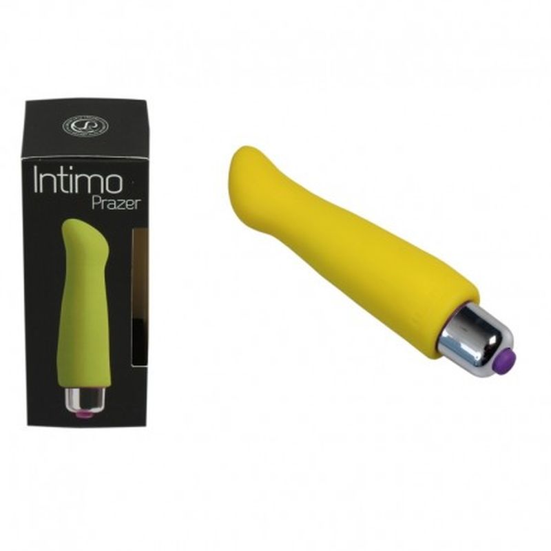 VIBRADOR INTIMO PLACER 4 veloc., 11 cm. AMARILLO