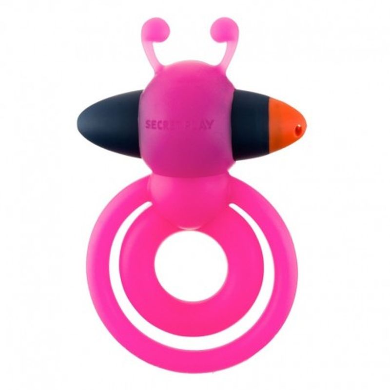 SECRET RING: DOBLE ANILLO VIBRADOR ABEJA fucsia