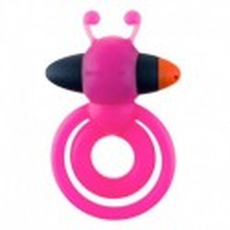 SECRET RING: DOBLE ANILLO VIBRADOR ABEJA fucsia
