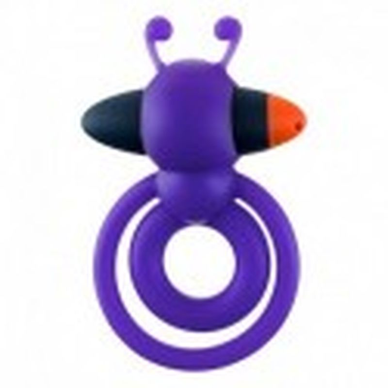 SECRET RING: DOBLE ANILLO VIBRADOR ABEJA morado