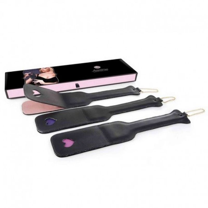 PROVOCATIVE WHIP: FUSTA CUERO CORAZON, 3 colores