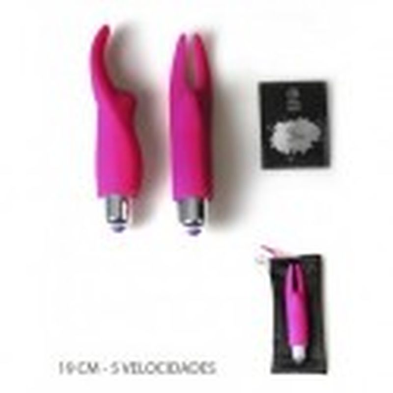 VIBRADOR BUNNY 02, 19 cm., 5 veloc. + LUBRICANTE