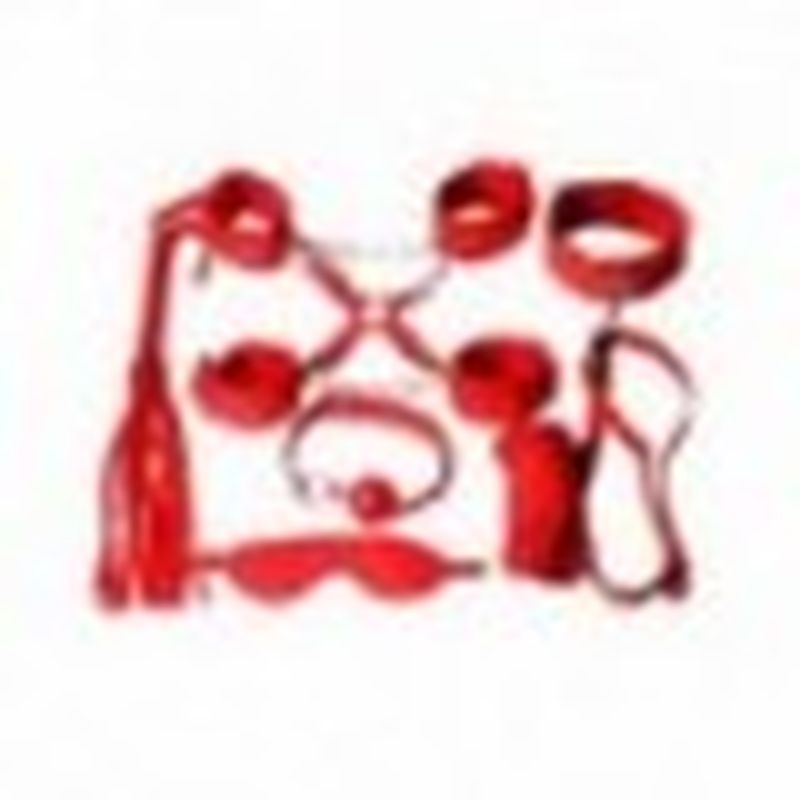 SET 8 PIEZAS CUERO ROJO