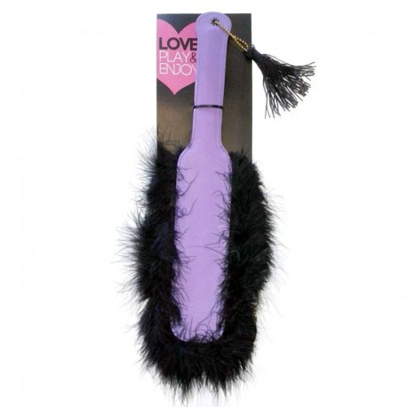 FUSTA CUERO Y MARABU  VIOLETA