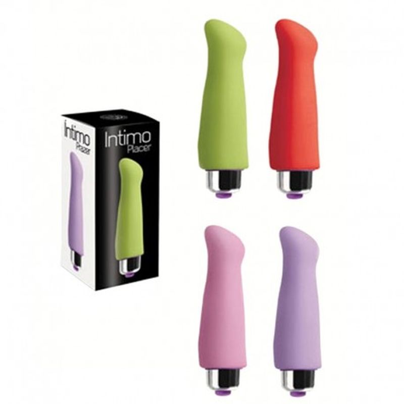 VIBRADOR INTIMO PLACER 4 veloc., 11 cm, AMARILLO