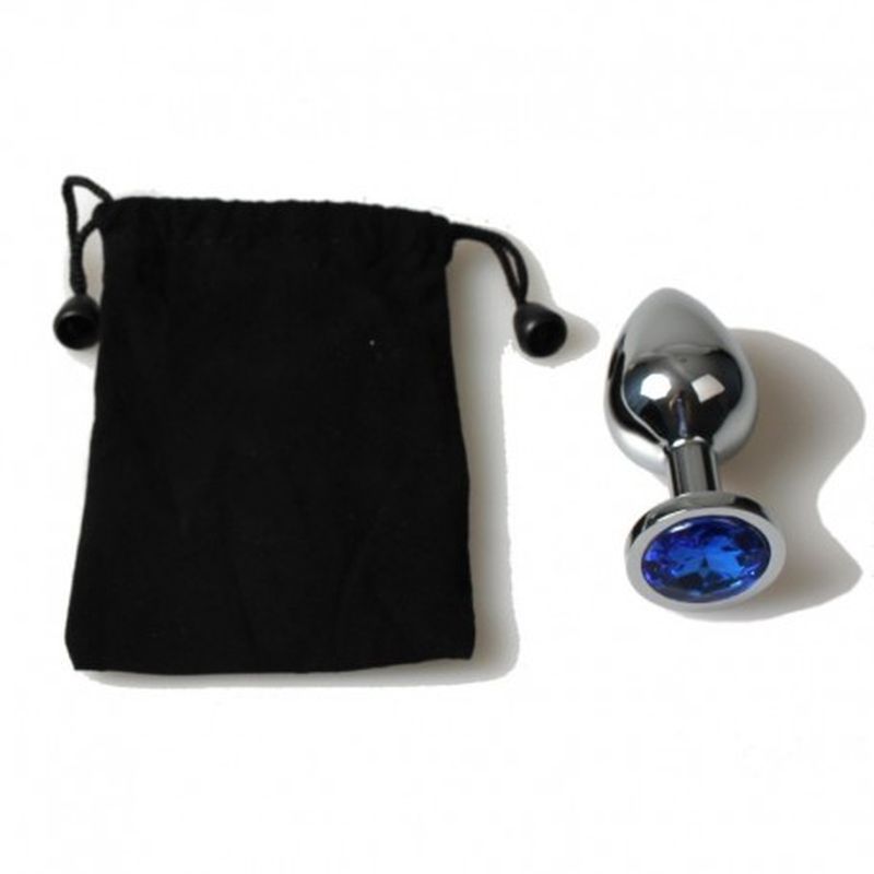 PLUG ANAL METAL  MEDIANO BOLSA AZUL