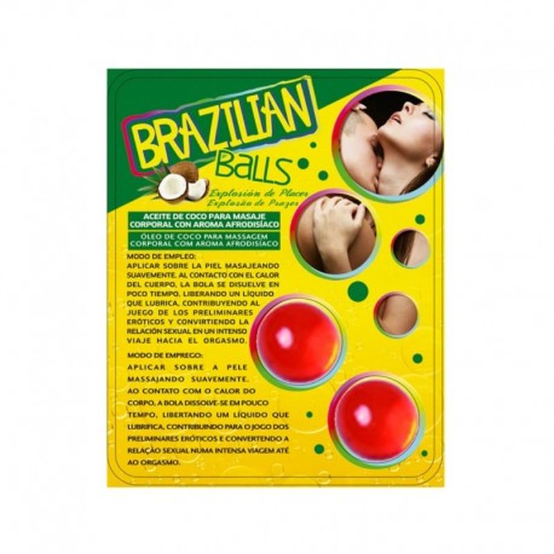 SET 2 BRAZILIAN BALLS CON AROMA DE FRUTAS - FRESA