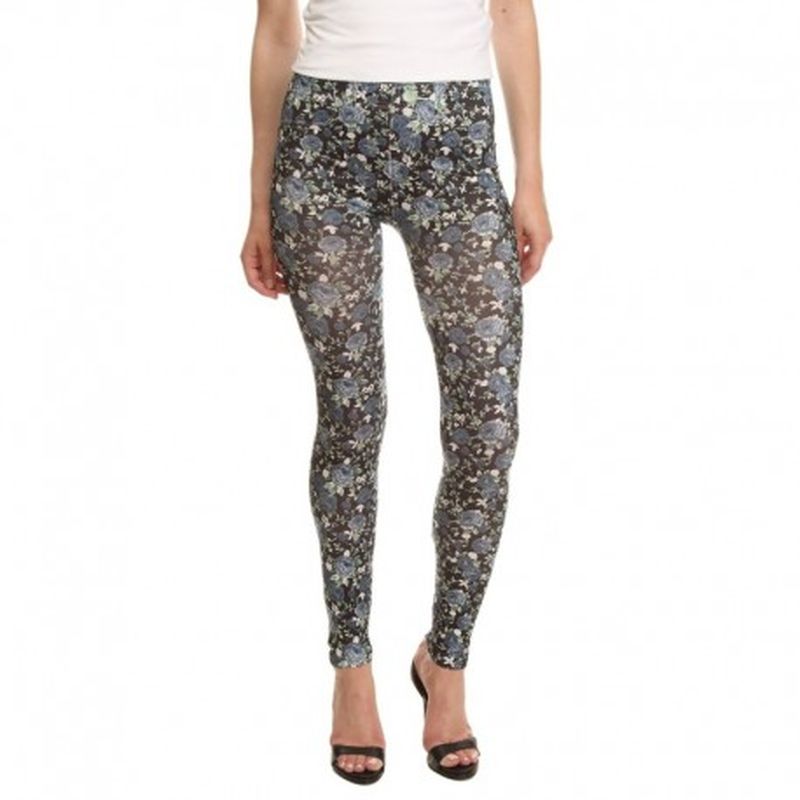 Legging Flores Gris