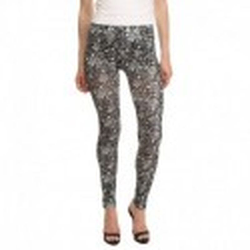 Legging Flores Gris