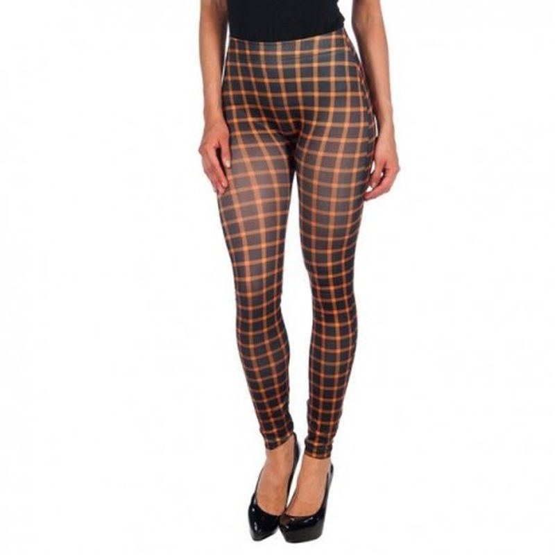 Legging Cuadros Marron